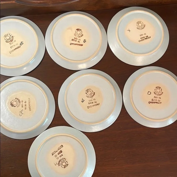 Buchan Thistleware Stoneware Salad Plate set of 7 - Picture 3 of 7